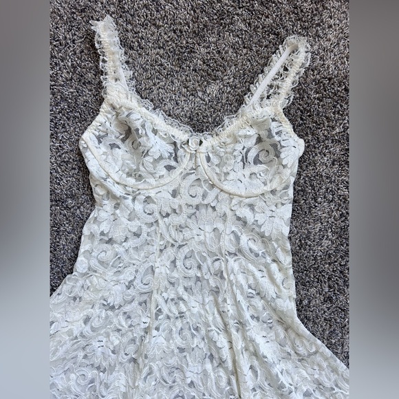 Private Luxuries Vintage Babydoll Lace Mini Dress size Large - Picture 7 of 10